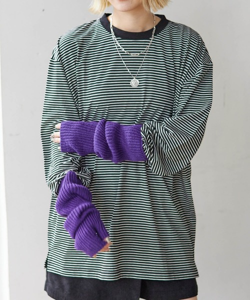 PBLIM（ページボーイリム）の「PAGEBOYLIM/アソートプリントロンT（Tシャツ/カットソー・レディース・グレー系その他/ブラウン系その他/ブラック系その他・FREE）」の5枚目の写真