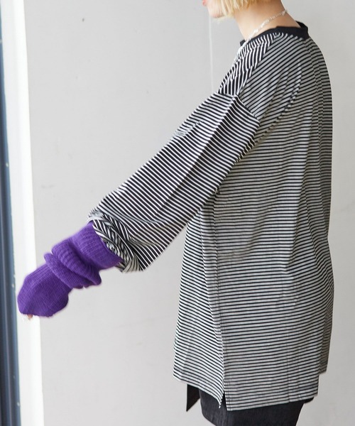 PBLIM（ページボーイリム）の「PAGEBOYLIM/アソートプリントロンT（Tシャツ/カットソー・レディース・グレー系その他/ブラウン系その他/ブラック系その他・FREE）」の6枚目の写真