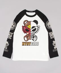 HYSTERIC MINI（ヒステリックミニ）の「Hystericmini TEDDY SKULL ラグラン長袖Tシャツ（Tシャツ/カットソー・キッズ）」