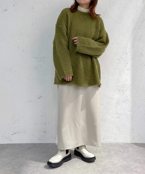 apres jour mignon(アプレジュールミニョン)の「モヘアライクニット【ZOZOTOWN限定アイテム】(ニット/セーター・レディース・ピンク/グリーン/アイボリー・X-LARGE/フリー)」の14枚目の写真