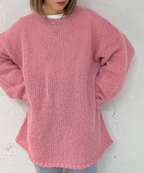 apres jour mignon(アプレジュールミニョン)の「モヘアライクニット【ZOZOTOWN限定アイテム】(ニット/セーター・レディース・ピンク/グリーン/アイボリー・X-LARGE/フリー)」の17枚目の写真