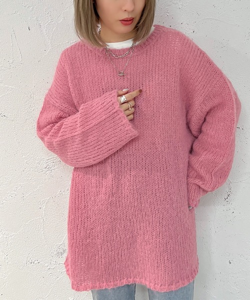 apres jour mignon(アプレジュールミニョン)の「モヘアライクニット【ZOZOTOWN限定アイテム】(ニット/セーター・レディース・ピンク/グリーン/アイボリー・X-LARGE/フリー)」の18枚目の写真