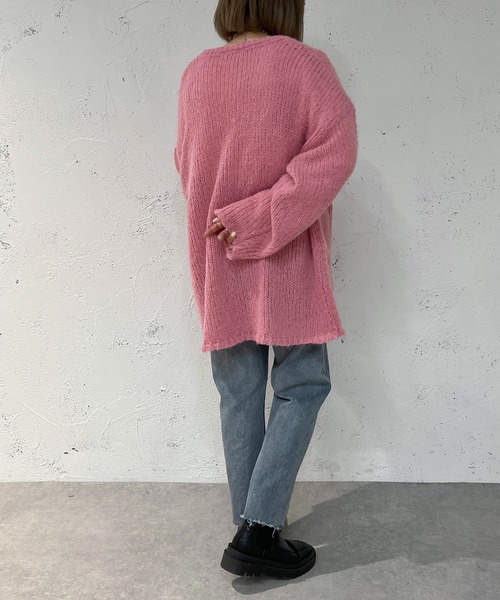 apres jour mignon(アプレジュールミニョン)の「モヘアライクニット【ZOZOTOWN限定アイテム】(ニット/セーター・レディース・ピンク/グリーン/アイボリー・X-LARGE/フリー)」の22枚目の写真