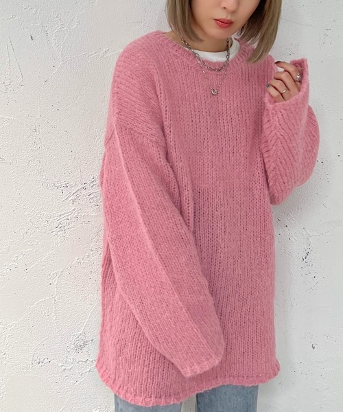 apres jour mignon(アプレジュールミニョン)の「モヘアライクニット【ZOZOTOWN限定アイテム】(ニット/セーター・レディース・ピンク/グリーン/アイボリー・X-LARGE/フリー)」の16枚目の写真