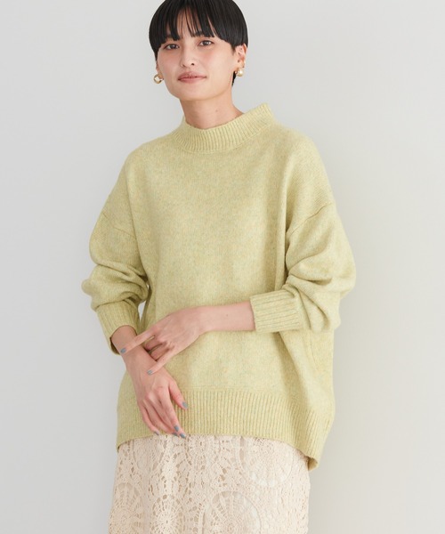 AMERICAN HOLIC（アメリカンホリック）の「カラーMIXモックネックニットプルオーバー（ニット/セーター・レディース・サックスブルー/ピンク/イエロー/ベージュ系その他・M/L）」の3枚目の写真