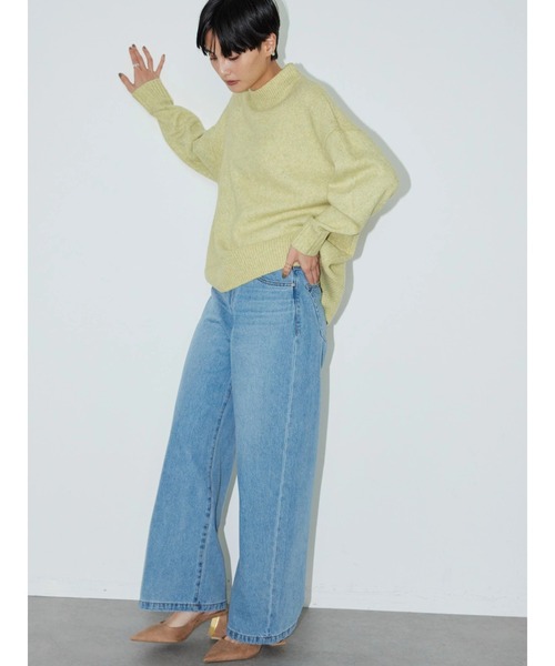 AMERICAN HOLIC（アメリカンホリック）の「カラーMIXモックネックニットプルオーバー（ニット/セーター・レディース・サックスブルー/ピンク/イエロー/ベージュ系その他・M/L）」の11枚目の写真