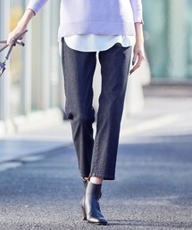 【洗える】BASIC STRETCH DENIM ストレート パンツ