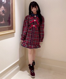 Swankiss スワンキス KJ Xmas tweed O/P Swankiss（スワンキス）の「KJ Xmas tweed O/P（ワンピース