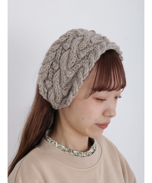 Samansa Mos2（サマンサ モスモス）の「2WAYニットヘアバンド付け襟（付け襟・レディース・ベージュ/モカ・ﾌﾘ-）」の6枚目の写真