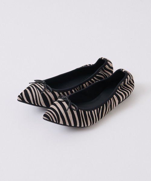 RIVE DROITE(リヴドロワ)の「華やかさのあるゼブラ柄がポイント/ゼブラポインテッドバレエ(バレエシューズ・レディース・ブラック・38/39/37/36)」の6枚目の写真