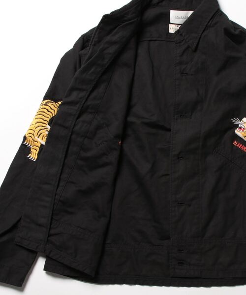 CAL O LINE（キャルオーライン）の「【 CAL O LINE / キャル オー ライン 】 TIGER SOUVENIR JACKET / タイガースーベニアジャケット（ミリタリージャケット・メンズ・ブラック・MEDIUM/LARGE）」の10枚目の写真