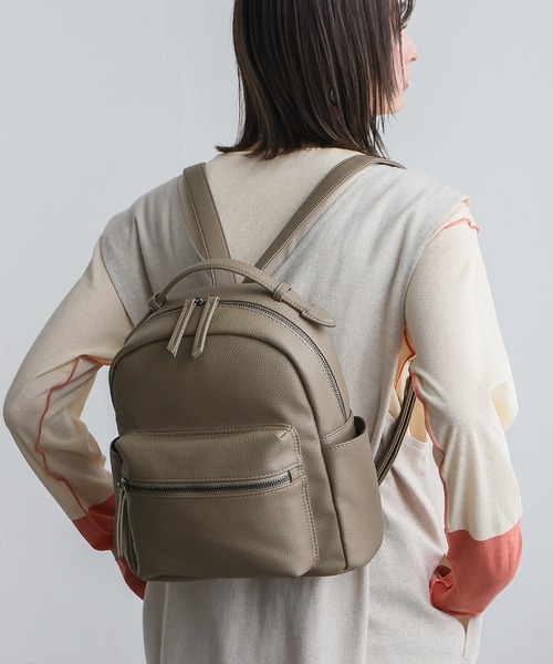 VitaFelice（ヴィータフェリーチェ）の「9ポケットミニリュック（バックパック/リュック・レディース・グレー/ブラック/カーキ/ライトグレー/ベージュ系・FREE）」の4枚目の写真
