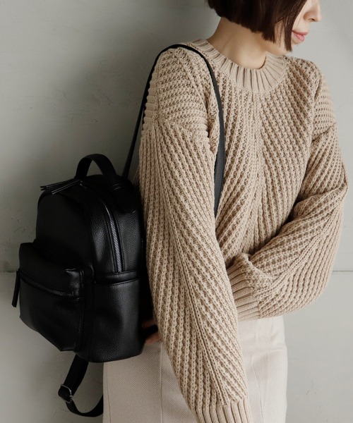 VitaFelice（ヴィータフェリーチェ）の「9ポケットミニリュック（バックパック/リュック・レディース・グレー/ブラック/カーキ/ライトグレー/ベージュ系・FREE）」の13枚目の写真