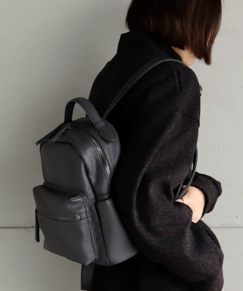 VitaFelice（ヴィータフェリーチェ）の「9ポケットミニリュック（バックパック/リュック・レディース・グレー/ブラック/カーキ/ライトグレー/ベージュ系・FREE）」の14枚目の写真