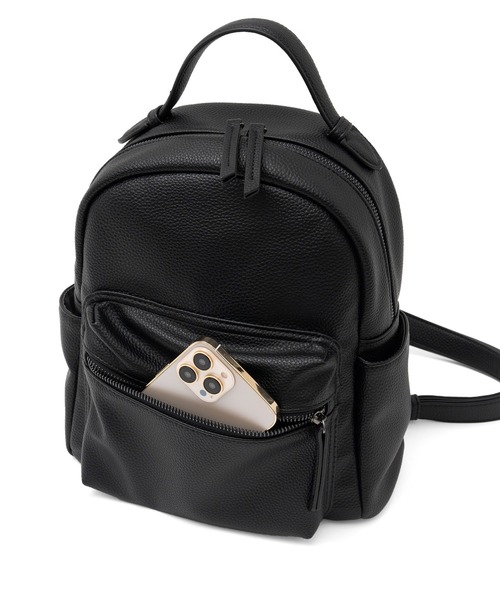 VitaFelice（ヴィータフェリーチェ）の「9ポケットミニリュック（バックパック/リュック・レディース・グレー/ブラック/カーキ/ライトグレー/ベージュ系・FREE）」の8枚目の写真