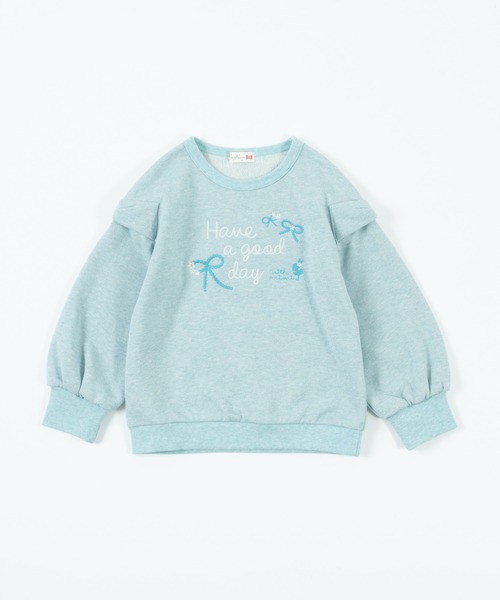 KP（ケーピー）の「リボンモチーフラメミニ裏毛トレーナー(100～130cm)（スウェット・キッズ・パープル/ミント・110cm/120cm/130cm）」の2枚目の写真