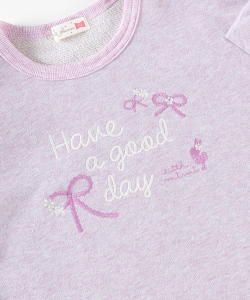 KP（ケーピー）の「リボンモチーフラメミニ裏毛トレーナー(100～130cm)（スウェット・キッズ・パープル/ミント・110cm/120cm/130cm）」の6枚目の写真