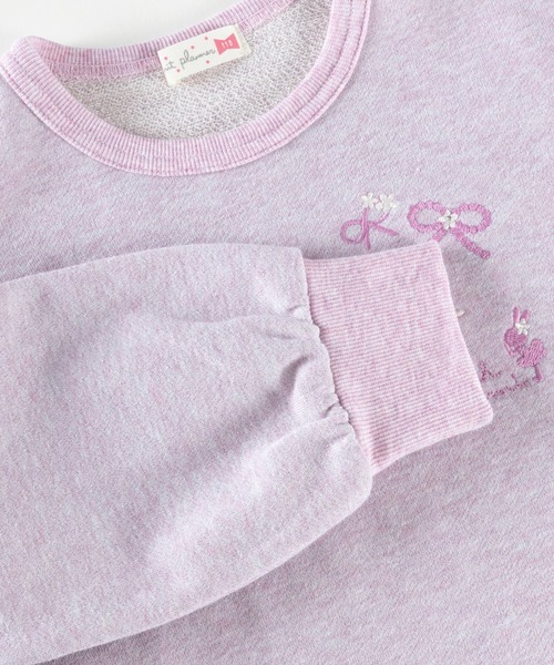 KP（ケーピー）の「リボンモチーフラメミニ裏毛トレーナー(100～130cm)（スウェット・キッズ・パープル/ミント・110cm/120cm/130cm）」の7枚目の写真