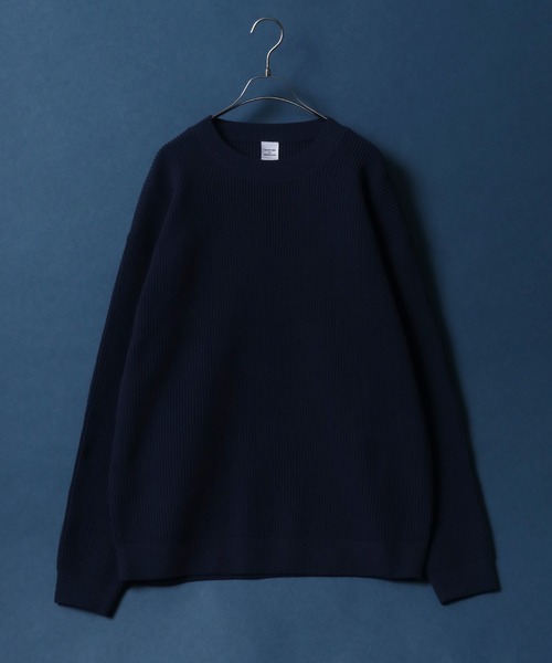 ANPAS(アンパス)の「High Function Oversized Eco Knit Pullover/オーバーサイズ ニットプルオーバー 吸水速乾 UVカット(ニット/セーター・メンズ・アイボリー/グレイッシュブルー/イエロー/ネイビー・M/L)」の3枚目の写真