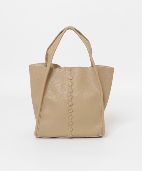 SENSE OF PLACE by URBAN RESEARCH（センスオブプレイスバイアーバンリサーチ）の「センター編みミニトートバッグ（ショルダーバッグ・レディース・ブラック/ベージュ/グリーン・ONE）」の8枚目の写真