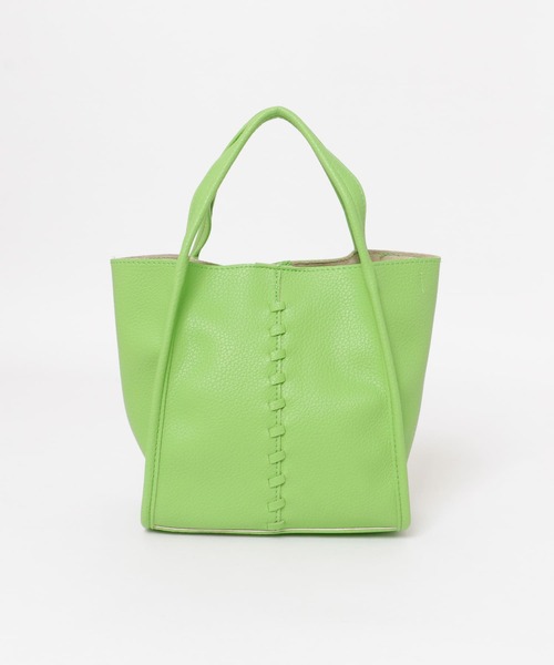 SENSE OF PLACE by URBAN RESEARCH（センスオブプレイスバイアーバンリサーチ）の「センター編みミニトートバッグ（ショルダーバッグ・レディース・ブラック/ベージュ/グリーン・ONE）」の9枚目の写真