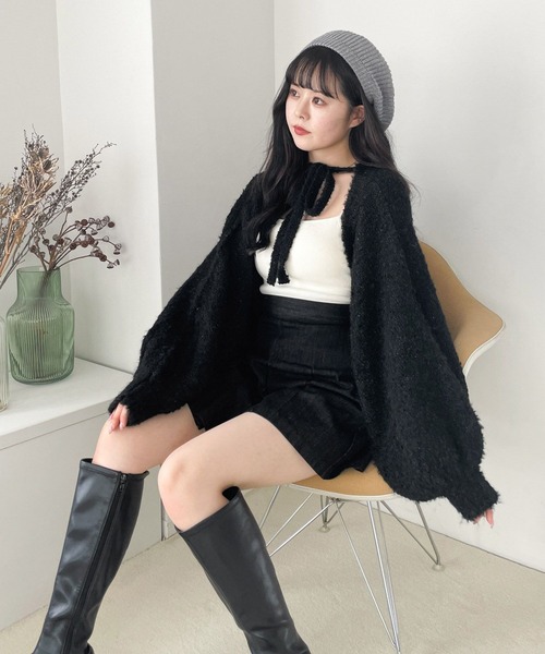 Heather（ヘザー）の「ニットベレー　184181（ハンチング/ベレー帽・レディース・グレー/ブラック・ONE SIZE）」の10枚目の写真