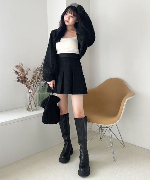 Heather（ヘザー）の「ニットベレー　184181（ハンチング/ベレー帽・レディース・グレー/ブラック・ONE SIZE）」の11枚目の写真