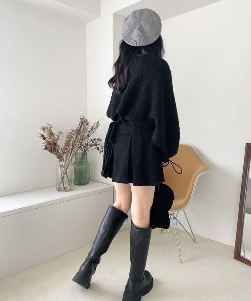 Heather（ヘザー）の「ニットベレー　184181（ハンチング/ベレー帽・レディース・グレー/ブラック・ONE SIZE）」の13枚目の写真