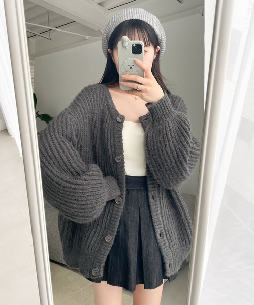 Heather（ヘザー）の「ニットベレー　184181（ハンチング/ベレー帽・レディース・グレー/ブラック・ONE SIZE）」の14枚目の写真