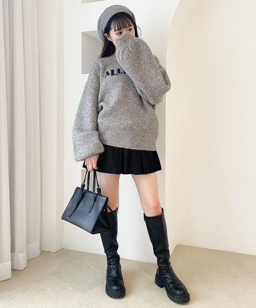 Heather（ヘザー）の「ニットベレー　184181（ハンチング/ベレー帽・レディース・グレー/ブラック・ONE SIZE）」の17枚目の写真