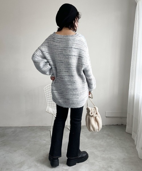 Heather（ヘザー）の「ニットベレー　184181（ハンチング/ベレー帽・レディース・グレー/ブラック・ONE SIZE）」の22枚目の写真