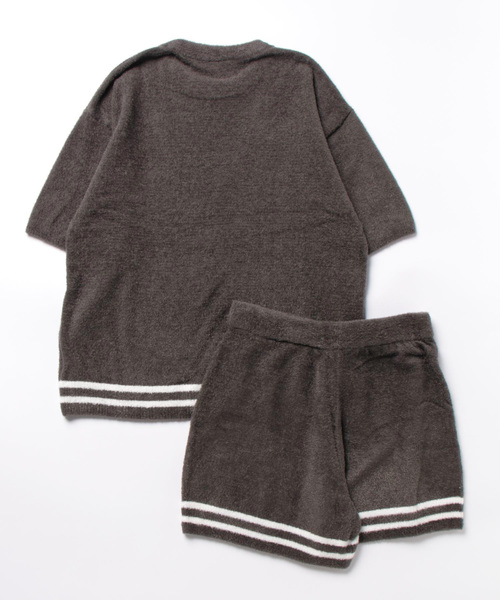 gelato pique（ジェラートピケ）の「スムーズィーロゴジャガードプルオーバー＆ショートパンツSET（ルームウェア/パジャマ・レディース・アイボリー/チャコールグレー/ピンク/ミント・FREE）」の21枚目の写真