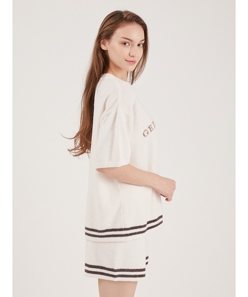 gelato pique（ジェラートピケ）の「スムーズィーロゴジャガードプルオーバー＆ショートパンツSET（ルームウェア/パジャマ・レディース・アイボリー/チャコールグレー/ピンク/ミント・FREE）」の8枚目の写真