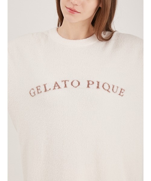 gelato pique（ジェラートピケ）の「スムーズィーロゴジャガードプルオーバー＆ショートパンツSET（ルームウェア/パジャマ・レディース・アイボリー/チャコールグレー/ピンク/ミント・FREE）」の12枚目の写真