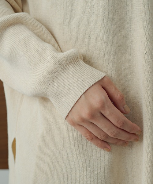 earthy（アーシー）の「【earthy_】エコリッチオフショルニット