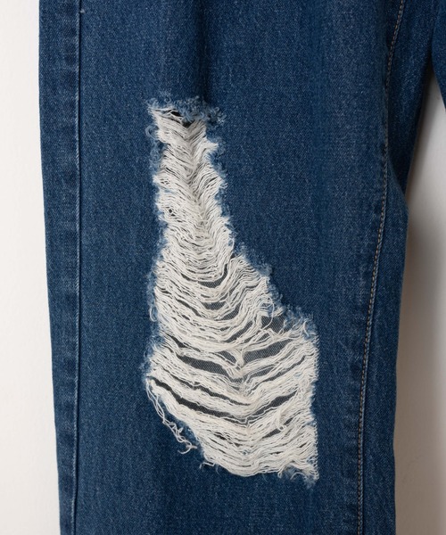 WEGO（ウィゴー）の「WEGO/ヘビークラッシュローライズパンツ（デニムパンツ・レディース・インディゴブルー/ホワイト/ライトインディゴブルー/ブラック/ブラック系その他/コバルトブルー・SMALL/MEDIUM）」の18枚目の写真