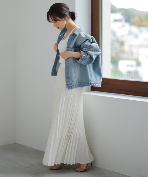 【新品タグ付き】アニュアンスanuans デニムジャケット　ライトブルー アニュアンス anuans ノーカラーデニムジャケット （LIGHT BLUE