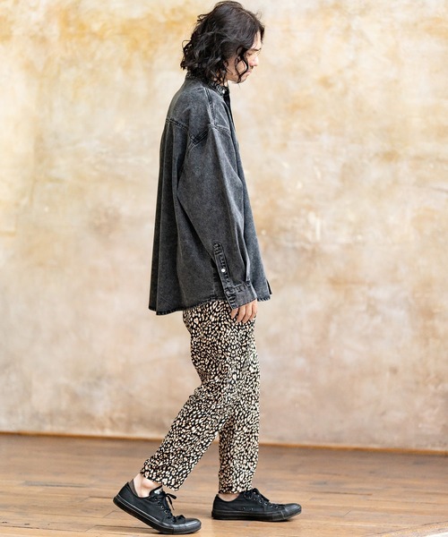 CAMBIO(カンビオ)の「ms5231-Chemical Wash Band Collar Denim Shirts シャツ(シャツ/ブラウス・メンズ・インディゴブルー/ブラック・M/S/L)」の14枚目の写真