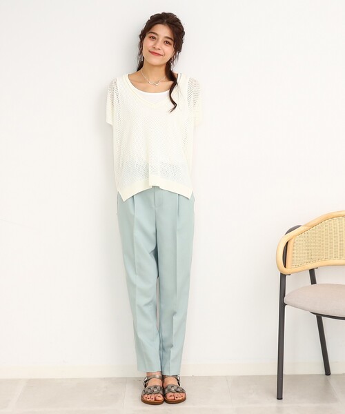 SHOO・LA・RUE（シューラルー）の「◆【SS-3L/美脚シルエット】オンにもオフにも○ テーパードパンツ（その他パンツ・レディース・ライトグリーン/ブラック/ライトベージュ/ブルー/レモンイエロー/モスグリーン/ピンク系/グレー系1/ブラウン系その他3・01/02/03/04/05/10）」の15枚目の写真