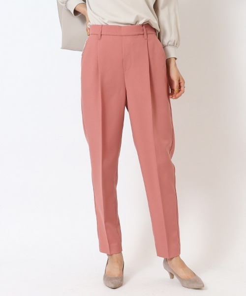 SHOO・LA・RUE（シューラルー）の「◆【SS-3L/美脚シルエット】オンにもオフにも○ テーパードパンツ（その他パンツ・レディース・ライトグリーン/ブラック/ライトベージュ/ブルー/レモンイエロー/モスグリーン/ピンク系/グレー系1/ブラウン系その他3・01/02/03/04/05/10）」の9枚目の写真