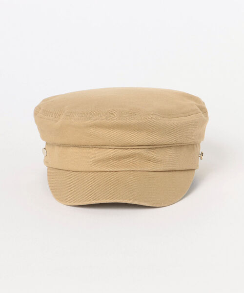 BEAMS HEART（ビームスハート）の「BEAMS HEART / ボタン付き マリンキャスケット（キャスケット・レディース・ブラック/ベージュ・FREE）」の8枚目の写真