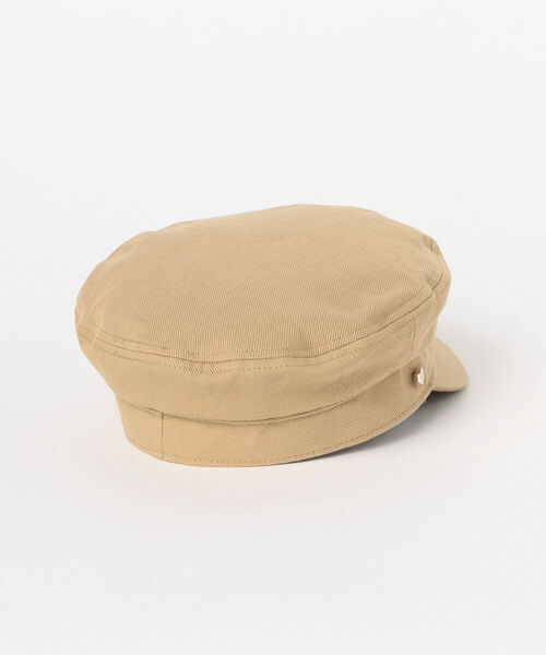 BEAMS HEART（ビームスハート）の「BEAMS HEART / ボタン付き マリンキャスケット（キャスケット・レディース・ブラック/ベージュ・FREE）」の7枚目の写真