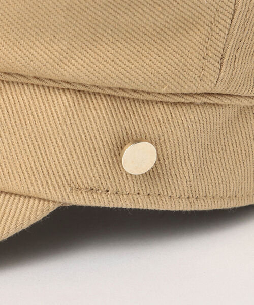 BEAMS HEART（ビームスハート）の「BEAMS HEART / ボタン付き マリンキャスケット（キャスケット・レディース・ブラック/ベージュ・FREE）」の6枚目の写真