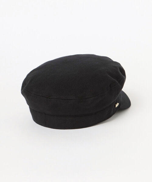 BEAMS HEART（ビームスハート）の「BEAMS HEART / ボタン付き マリンキャスケット（キャスケット・レディース・ブラック/ベージュ・FREE）」の3枚目の写真