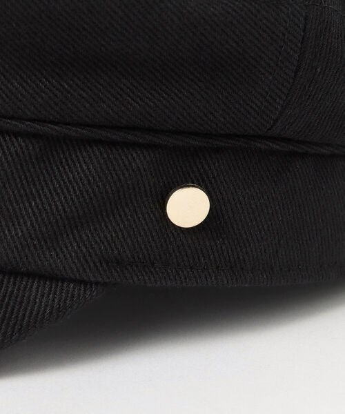 BEAMS HEART（ビームスハート）の「BEAMS HEART / ボタン付き マリンキャスケット（キャスケット・レディース・ブラック/ベージュ・FREE）」の4枚目の写真