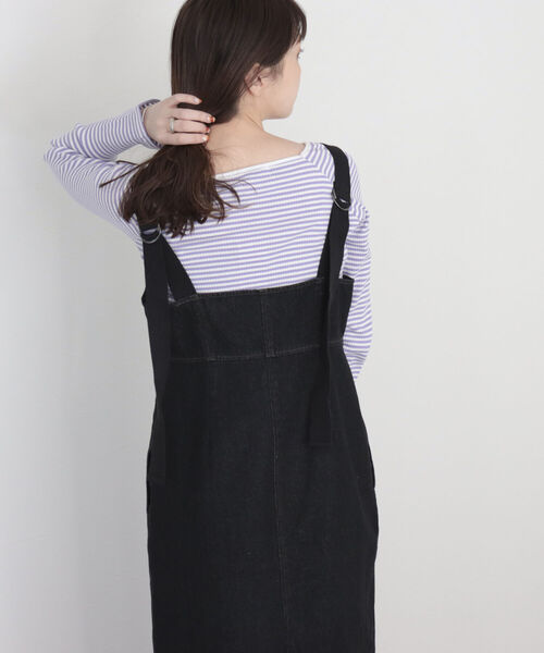 fredy emue（フレディエミュ）の「デニムフロントジップ ジャンスカ（ジャンパースカート・レディース・ブラック/ブルー・38）」の19枚目の写真