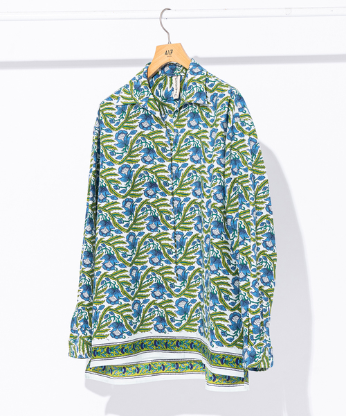 417 EDIFICE（フォーワンセブンエディフィス）の「【India print】プルオーバーシャツ（シャツ/ブラウス・メンズ・マルチ/その他3/その他11/その他15・MEDIUM/LARGE）」の4枚目の写真