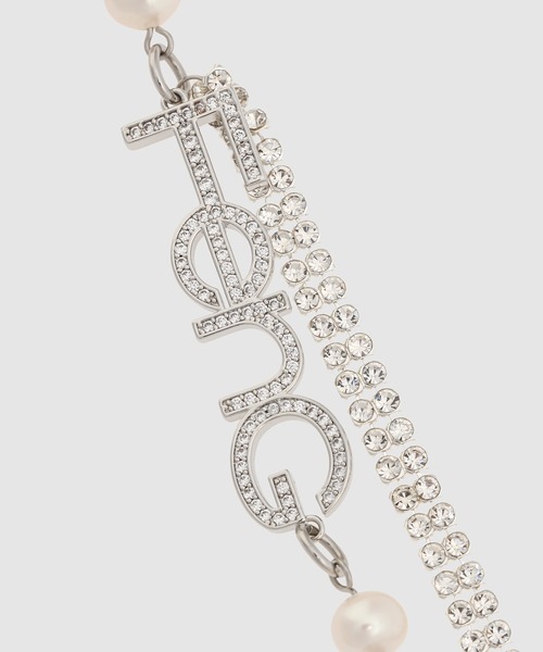 Feng Chen Wang(フェン・チェン・ワン)の「FAUX PEARL DIAMOND NECKLACE(ネックレス・メンズ・シルバー・ONE SIZE)」の3枚目の写真