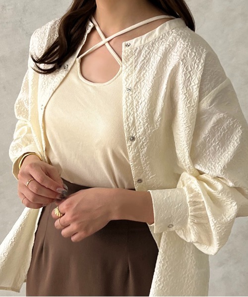 apres jour clair(アプレジュールクレア)の「【apres jour clair】マルチWAYカップ付きキャミソール【ZOZOTOWN限定アイテム】(キャミソール・レディース・アイボリー/ダークブラウン・フリー/X-LARGE)」の2枚目の写真