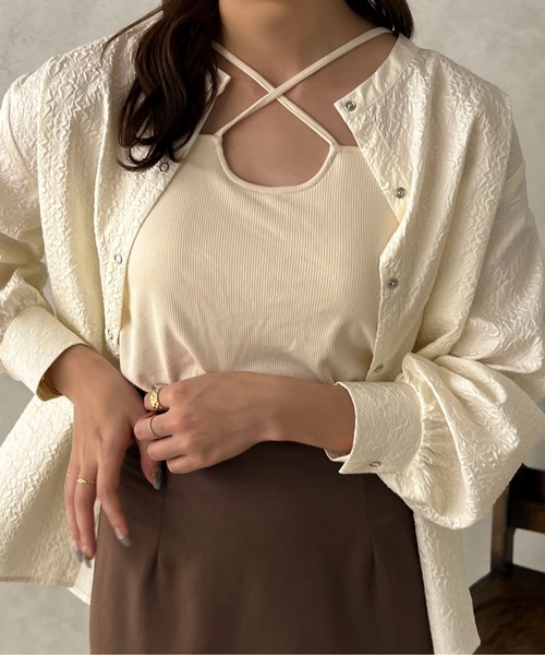 apres jour clair(アプレジュールクレア)の「【apres jour clair】マルチWAYカップ付きキャミソール【ZOZOTOWN限定アイテム】(キャミソール・レディース・アイボリー/ダークブラウン・フリー/X-LARGE)」の6枚目の写真